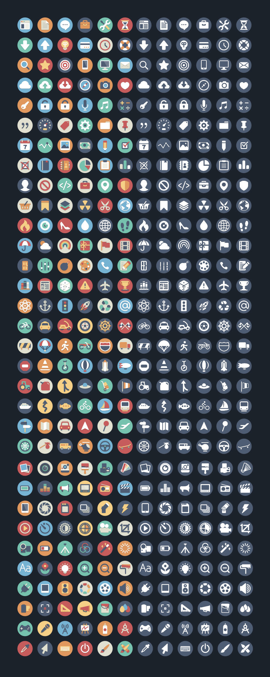 Graphic Ghost - 384 Beautiful Flat Icons