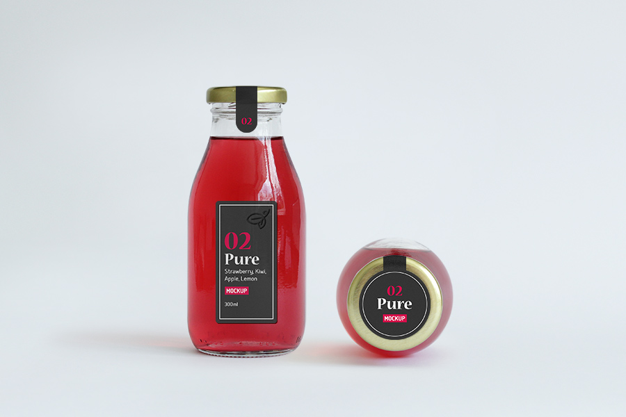 Graphic Ghost - Juice Bottle Packaging Mockup