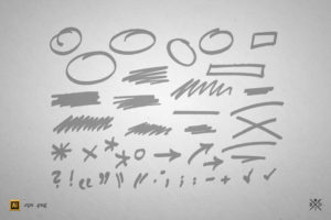 Graphic Ghost - August Deal 01 - Basari Design - Hand drawn marks
