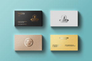 Graphic Ghost - Foil Business Cards Mockup