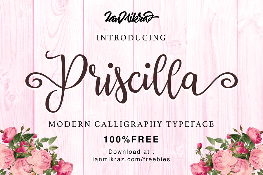 Graphic Ghost - Priscilla Script Typeface