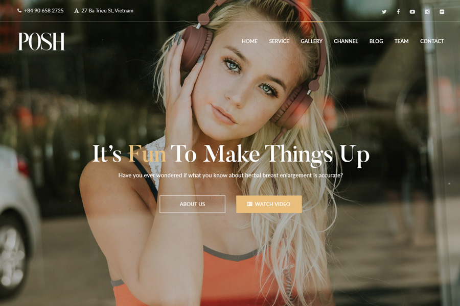 Graphic Ghost - Posh - Free Website PSD Template