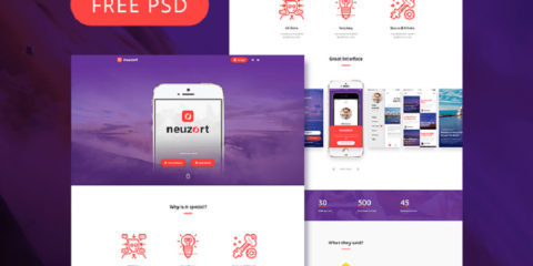 Graphic Ghost - Neuzort Landing Page PSD
