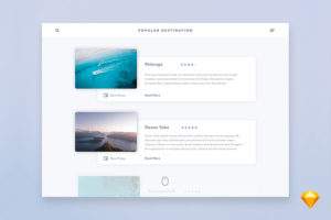 Graphic Ghost - Popular Destination UI Card for Sketch