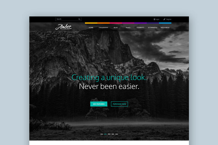 Graphic Ghost - Amber - Free Website PSD Files