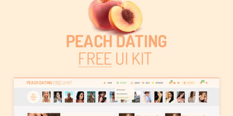 Graphic Ghost - Peach Dating Free UI Kit
