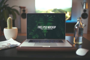 Graphic Ghost - Free Macbook Air Mockup PSD