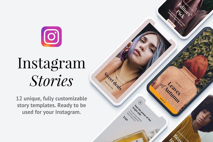 Graphic Ghost - 12 Instagram Story Templates