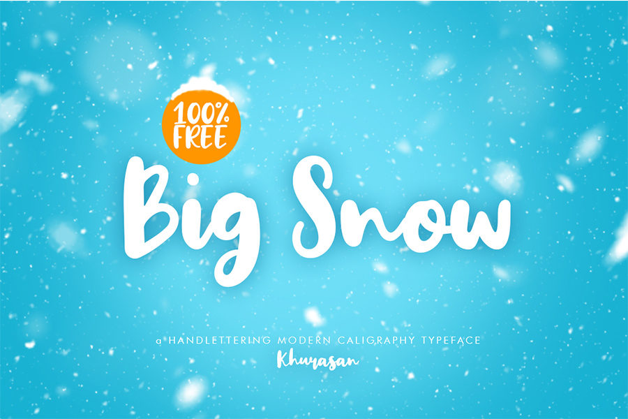 Graphic Ghost - Big Snow - Free Hand Lettering Font