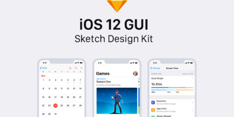 Graphic Ghost - iOS 12 GUI Sketch Design Kit