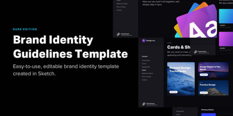 Graphic Ghost - Brand Identity Guidelines Template for Sketch