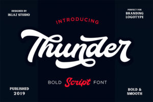 Graphic Ghost - Thunder Bold Script Font