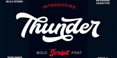 Graphic Ghost - Thunder Bold Script Font