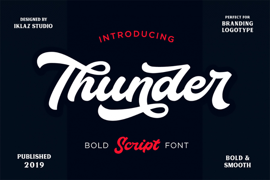 Graphic Ghost - Thunder Bold Script Font