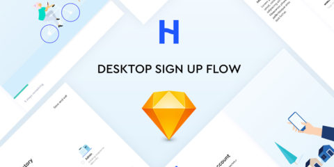 Graphic Ghost - Free Sketch Sign Up Flow UI