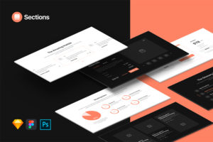 Graphic Ghost - Sections - Free Landing Page Wireframe Kit