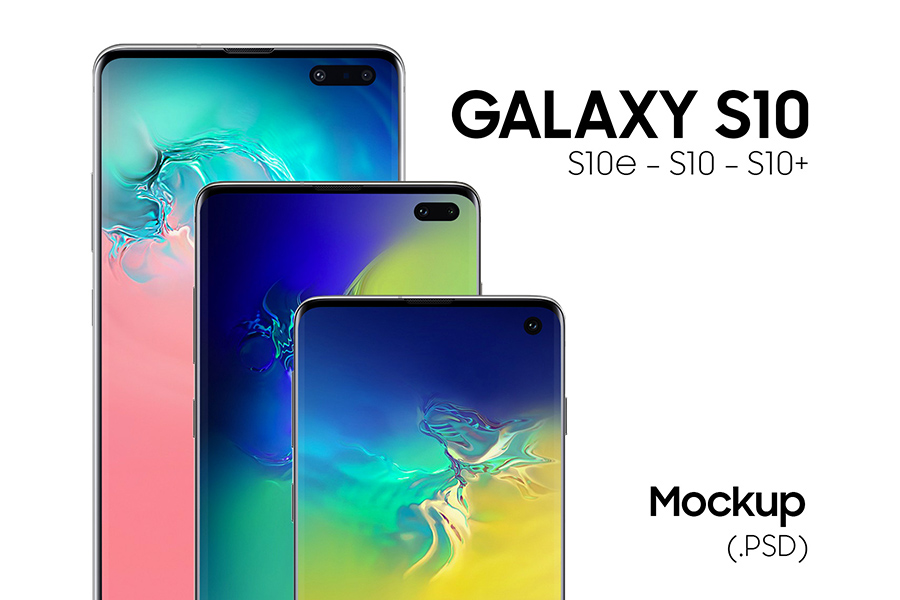 Graphic Ghost - Samsung Galaxy S10 - Free PSD Mockups