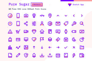 Graphic Ghost - Pure Sugar - Free Set of 60 SVG Icons