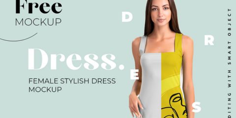 Graphic Ghost - Free Elegant Female Dress Mockup PSD