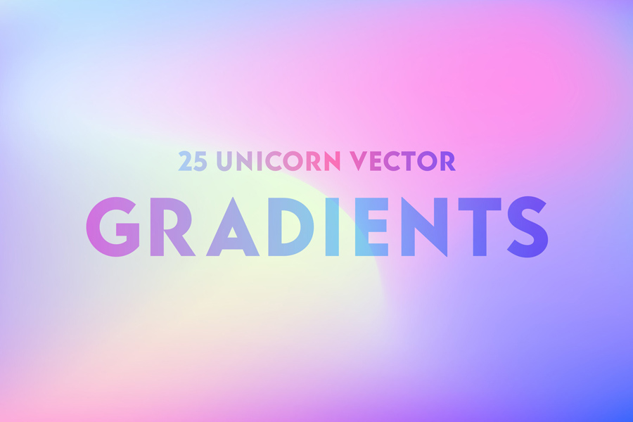 Graphic Ghost - 25 Unicorn Vector Gradients