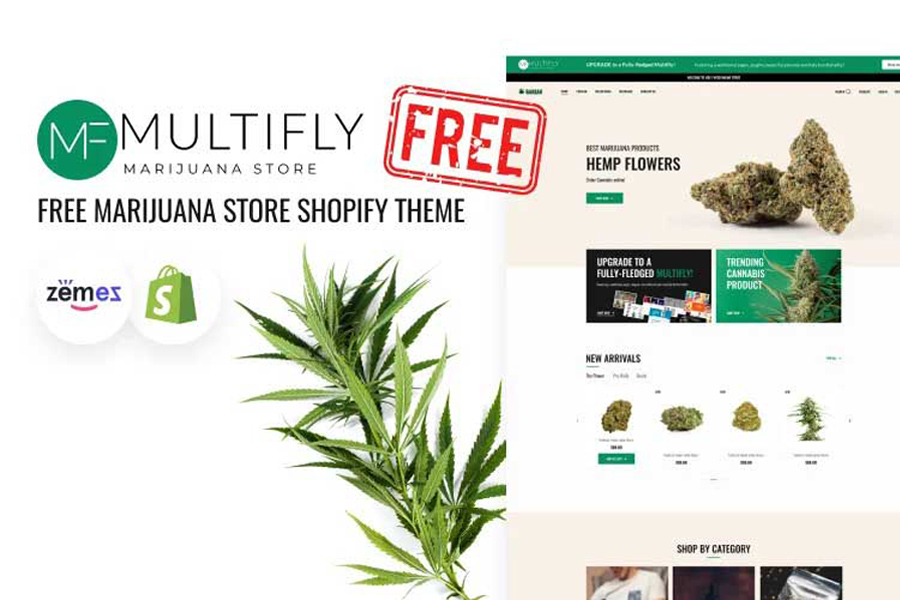 Graphic Ghost - Free Marijuana Store Shopify Theme