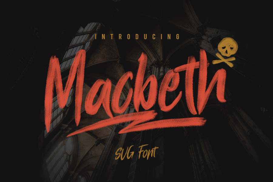Graphic Ghost - Macbeth - Free Hand Made SVG Font