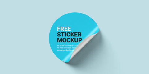 Graphic Ghost - Free Round Sticker Mockups