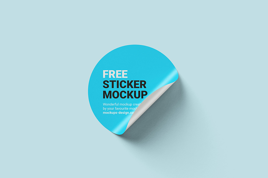 Graphic Ghost - Free Round Sticker Mockups