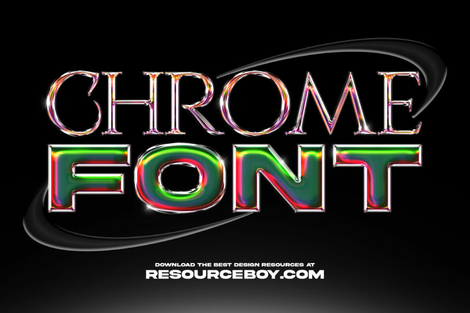 Graphic Ghost - Free Abstract Chrome Text Effect