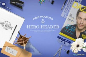 Graphic Ghost - Free Desktop Hero Header Mockup