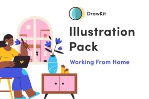 Graphic Ghost - Illustration Pack - Working from Home