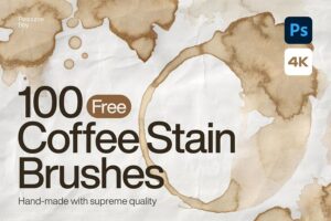 Graphic Ghost - 100 Coffee Stain Photoshop Brushes