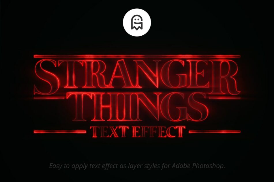 Graphic Ghost - Stranger Things Text Effect