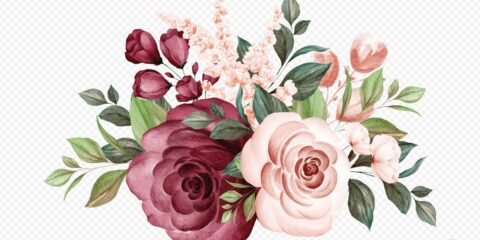 Graphic Ghost - Floral Bouquet of Roses Graphic 1