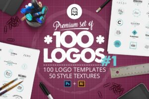 Graphic Ghost - Premium Set of 100 Logos 1